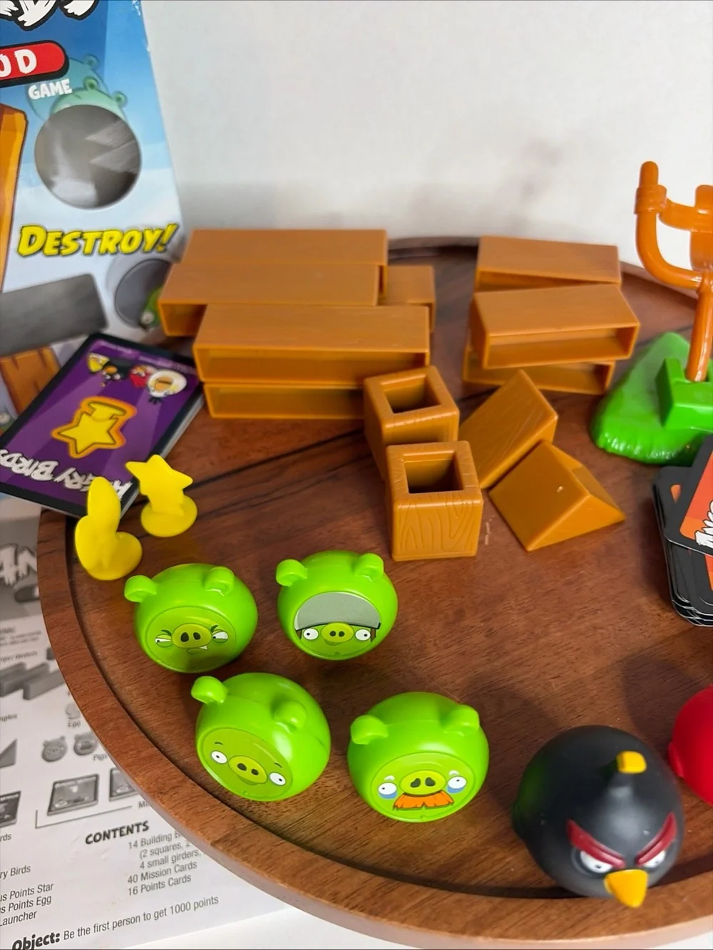 Angry Birds Knock on Wood Game Complete Mattel 2010 Instructions Age 5+ 2-4 Play